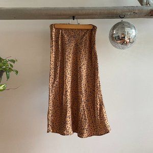 Nasty Gal Leopard Print Spotted midi skirt